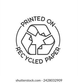 illustration of printed on recycled paper.