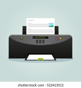 Illustration of printer design icon modern concept