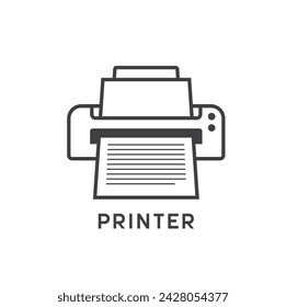 illustration of printer, electronic, vector art.