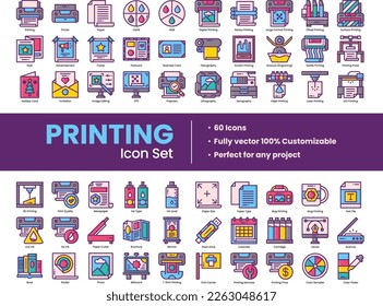 Illustration Printing Icons, printing, print, technology, printer