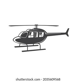 illustration of private helicopter, private helicopter icon.