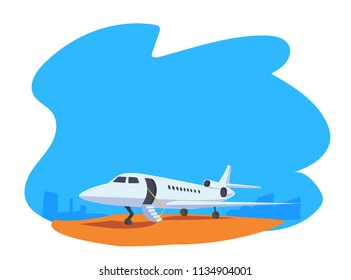 Illustration of Private Jet Plane
