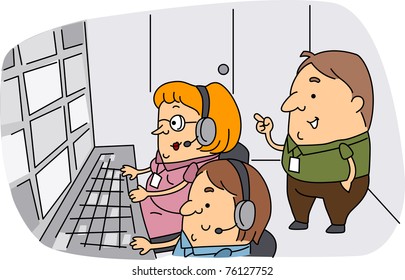 Illustration eines Herstellers bei der Arbeit
