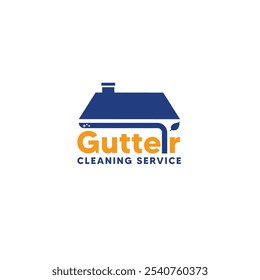 Illustration of a professional cleaning debris from a house gutter. Ideal for advertising gutter maintenance services. Emphasizes home care, cleanliness, and professional assistance.