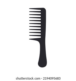 Illustration of a professional comb. Hair styling and cutting products. Hand drawn vector illustration. Beauty and fashion, self care routine, beauty salons, online shopping.