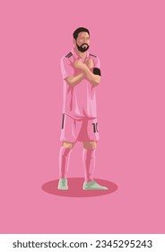 illustration of a professional footballer. very suitable for your football design needs