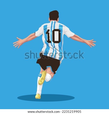 illustration of a professional footballer. very suitable for your football design needs