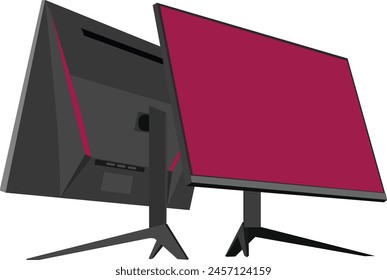 Ilustración de un monitor de juego de Profesional en formato de Vector, ideal para el diseño de productos o embalaje.
