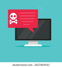 Ilustración de un mensaje de advertencia profesional sobre la amenaza de un virus en el equipo