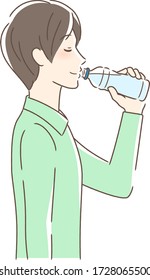 ペットボトル 飲む 人 のイラスト素材 画像 ベクター画像 Shutterstock