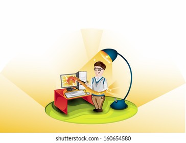 Illustration of programmer