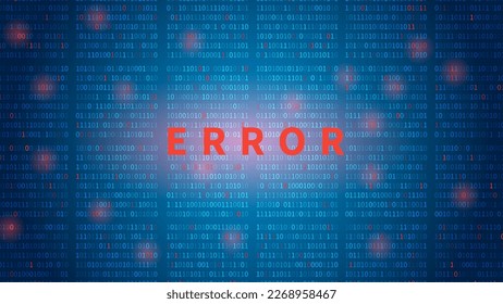 Illustration of programming bug. Error background