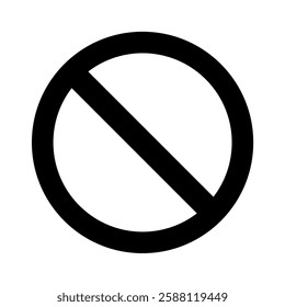 illustration of prohibited or not allowed sign with black color