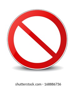 illustration of prohibited sign