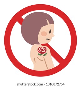 Illustration of prohibited tattoo mark