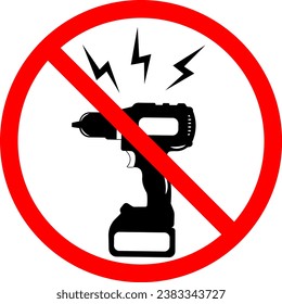 illustration prohibition to work, screwdriver