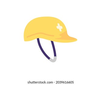 illustration of a project helmet. safety equipment. goods to keep them safe from the threat of foreign objects or something. flat cartoon style. vector design