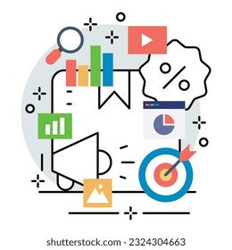 Illustration of promotion discount design. Vector design
