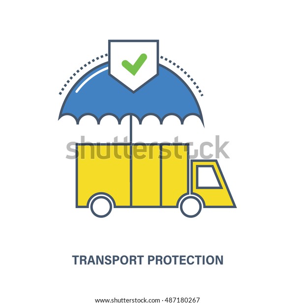 Illustration of property\
insurance, as a means of transport and vehicles. The composition\
may be used for advertising banners, web design, brochures,\
commercial\
projects.