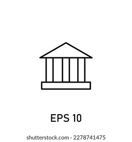 illustration of prosecutor's building or state palace stroke eps 10