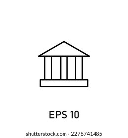 ilustración del edificio del fiscal o del palacio estatal de infarto cerebral eps 10