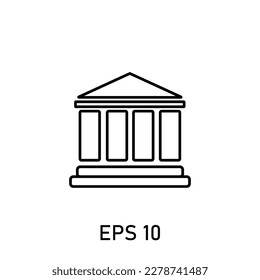 illustration of prosecutor's building or state palace stroke eps 10