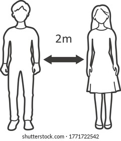 
Illustration to protect social distance