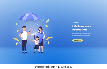 Illustration Of Protecting A Family With Life Insurance