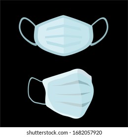 
illustration of protection mask. mask for protection against viruses, dust and pollution. vector illustration.