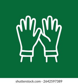 Illustration of protective gloves on a green background symbolizing safety first cleanliness and proper hygiene practice