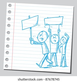 Illustration of a protesters