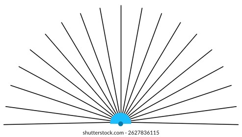 Ilustração de um ícone de protrator