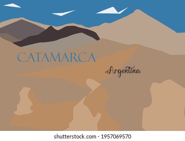 Illustration of the province of Catamarca, Argentina with its name in Spanish.