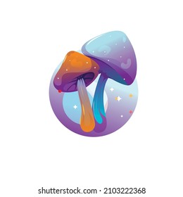 illustration of a psychedelic mushrooms