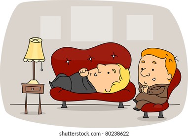 Illustration of a Psychiatrist at Work