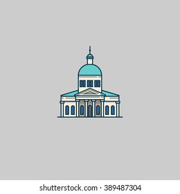 Illustration of public building