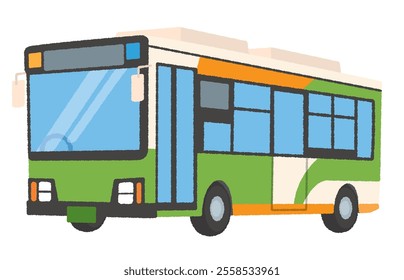 Illustration of public route bus