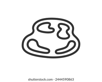Ilustración de un icono de charco (dibujo lineal).