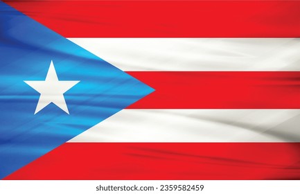 Illustration of Puerto Rico Flag and Editable vector Puerto Rico Country Flag