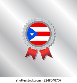 Illustration of Puerto Rico flag Template