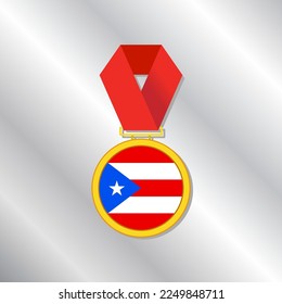 Illustration of Puerto Rico flag Template