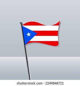 Illustration of Puerto Rico flag Template