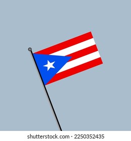 Illustration of Puerto Rico flag Template