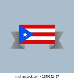 Illustration of Puerto Rico flag Template