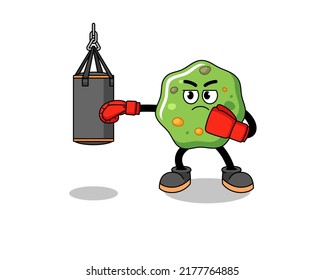 Illustration of puke boxer , character design