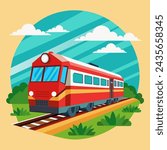 illustration of a pull-up on a stake on a Viconano nature background in vector graphics