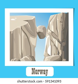 illustration. Pulpit Rock, Preikestolen in Norway