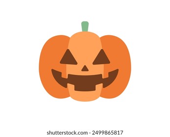 Illustration of pumpkin ghost icon.