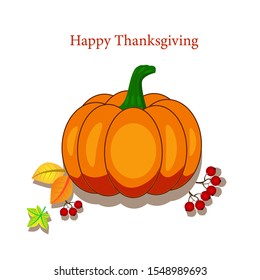 
Illustration with pumpkin and leaves
