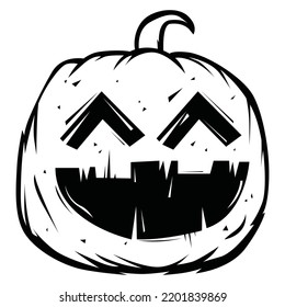 illustration of pumpkin line art